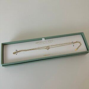 Argento Vivo Sterling Silver Clover Chain Bracelet 7"